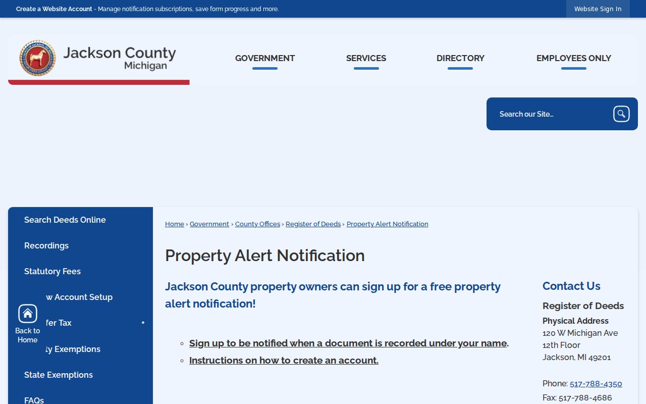 Blackman Township residents directory property alert information from Jackson County